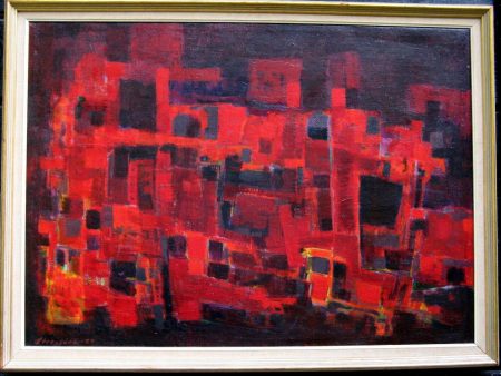 Composition in Red Hot on Sale