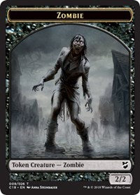 Zombie    Angel Double-Sided Token [Commander 2018 Tokens] on Sale